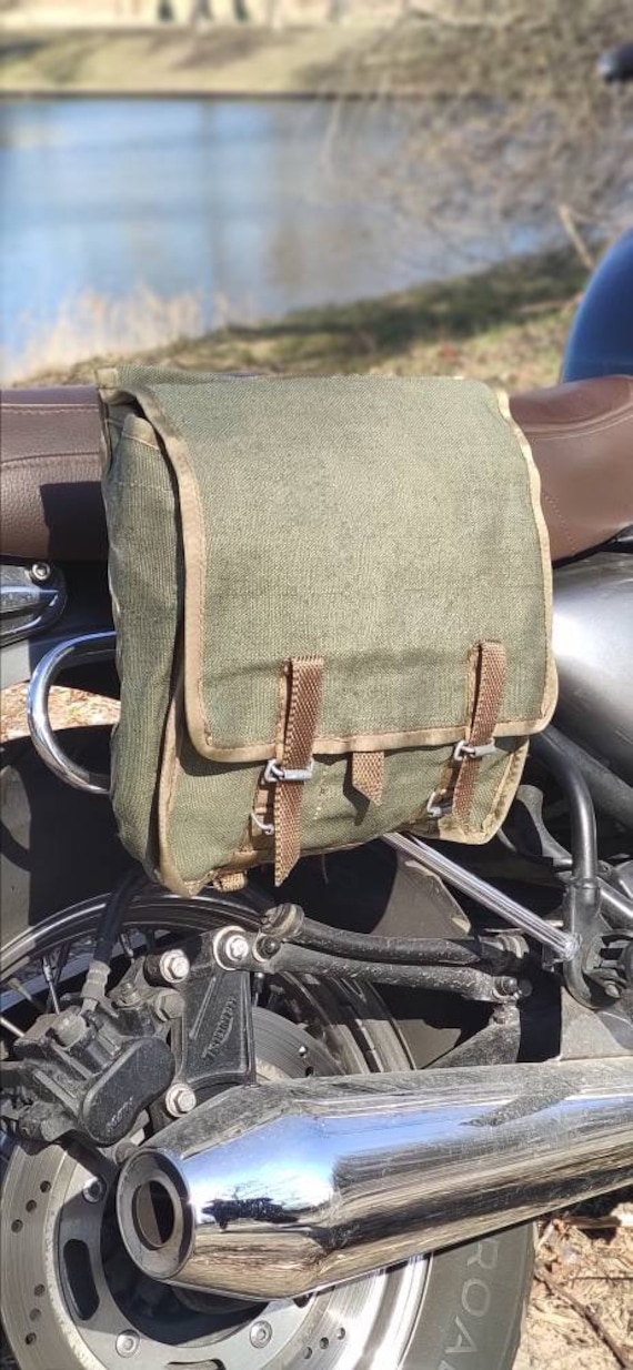 Pannier bag, Motorcycle saddle bag, Army surplus,… - image 2