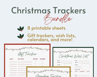 Christmas Trackers Bundle | Christmas Bundle | Printable Christmas Planner | Christmas Planner | Gift Tracker | Printable Planning Sheets