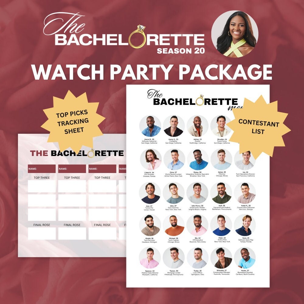 Bachelorette Bracket - Etsy