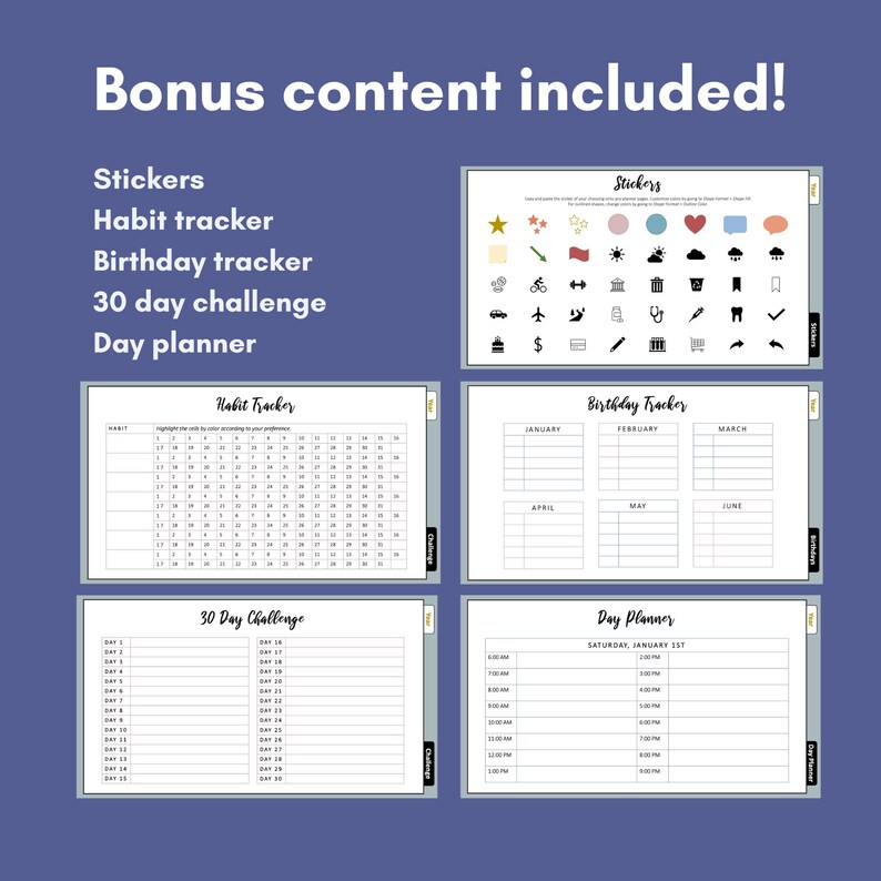 2023 Digital Planner Powerpoint and Keynote Planner No Etsy