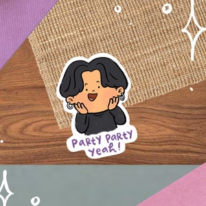 Jungkook Party Party Yeah Sticker Cute Funny