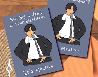 BTS V “It’s Massive” Card/Print, Birthday Friendship Love