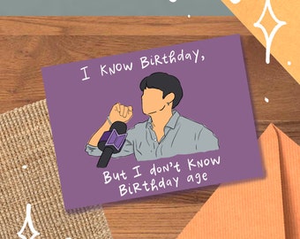 Jungkook "I Don't Know" Card, Meme Minimalist Funny Birthday