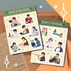 Soop Sticker Sheets, OT7 Aesthetic Bangtan Decorations Season Army