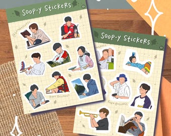 Hojas de calcomanías de Soop, decoraciones estéticas de Bangtan OT7, temporada Army