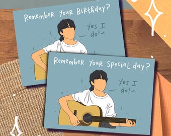 Jimin "Yes I Do" Birthday Card/Print, Special Day Graduation Thank You Meme Army Gift