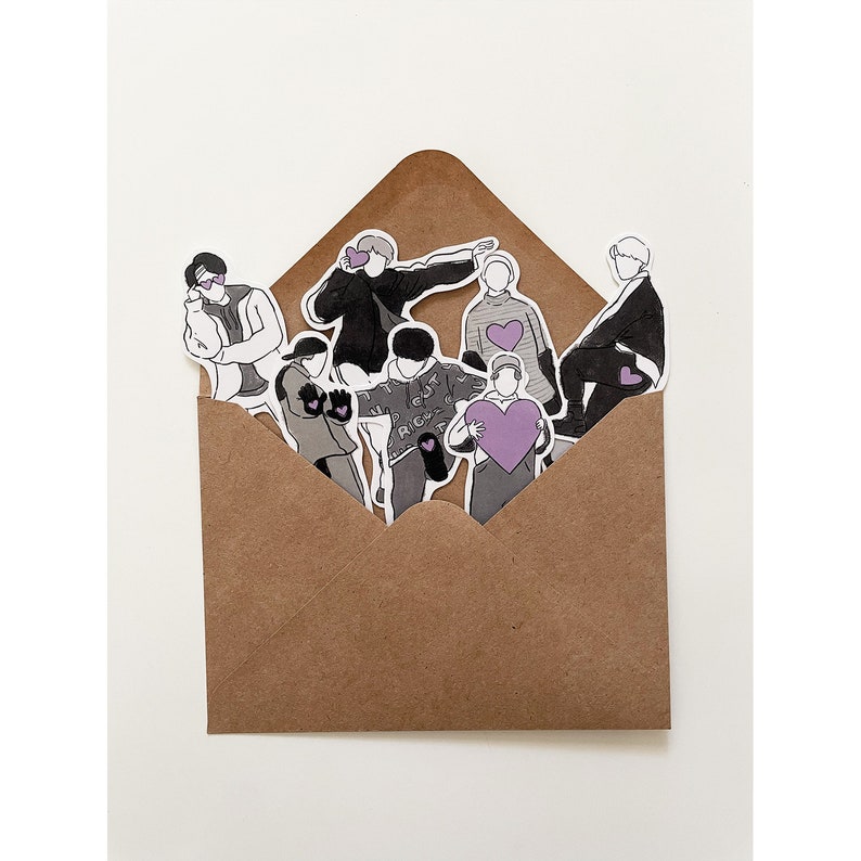 Go Go Heart Stickers Minimalist Aesthetic Etsy