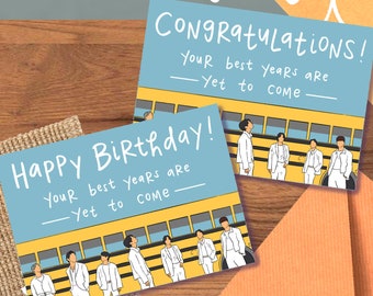 Yet to Come Card/Print, Minimal Birthday Congrats Grad Love