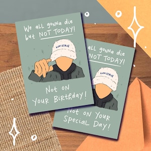Karta/wydruk RM „Gonna Die But Not Today”, urodziny, gratulacje, rocznica, przyjaźń, miłość, prezent, dekoracja Namjoon Jin