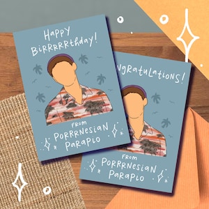 RM "Pornesian Parapio" Card, Meme di compleanno Congratulazioni laurea Amicizia Amore Namjoon Bon Voyage Army