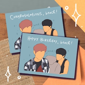 Jimin V "Beach" Card/Print, Meme Birthday Congrats Grad Love Taehyung Army Bangtan Art Funny