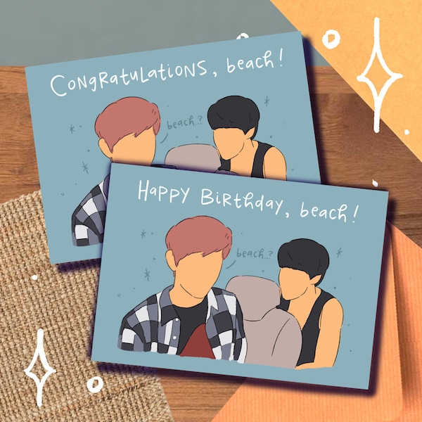 BTS Jimin V "Beach" Card/Print, Meme Birthday Congrats Grad Love Taehyung Army Bangtan Art Funny