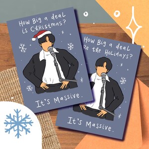 V “It’s Massive” Holiday Card/Print, Christmas Hanukkah Kwanzaa Meme Gift Taehyung