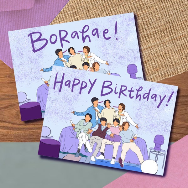 BTS Festa 2023 Card/Print, Birthday Graduation Congrats Thank You Borahae Army Bangtan Decoration