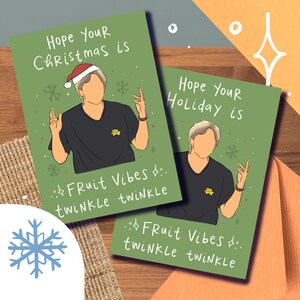 RM Fruit Vibes Twinkle Feiertagskarte/Druck, Weihnachten Chanukka Kwanzaa Meme Geschenk Namjoon