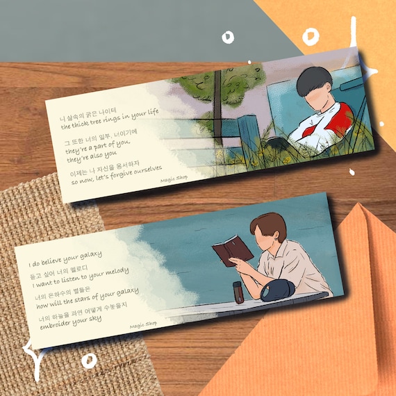 In the Soop Bookmark, Personalized, Suga RM Aesthetic Yoongi