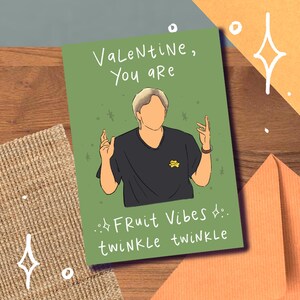 RM "Fruit Vibes Twinkle" Karte/Druck, Valentine's Day Love Namjoon