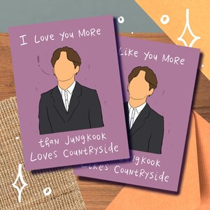 Jungkook "Campagna" Card, Love Meme Divertente Card