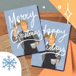 V „Regentage“ Feiertagskarte / Druck, Weihnachten Chanukka Kwanzaa Armee Meme Geschenk Taehyung