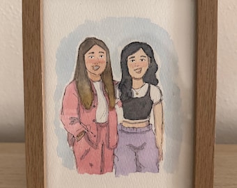 Retratos personalizados en acuarela: personas, mascotas ¡y mucho más!