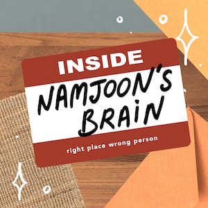 RM &quot;LOST!&quot; Sticker, Inside Namjoon&#39;s Brain Music Video, Right Place Wrong Person, Army Decor