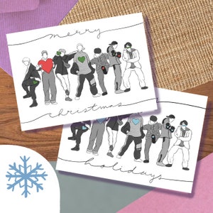 Go Go Herz Feiertagskarte / Druck, Weihnachten Chanukka Kwanzaa Weihnachtsgeschenk Love Yourself
