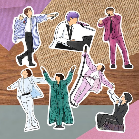 BTS Love Yourself Stickers Minimalist Aesthetic Etsy