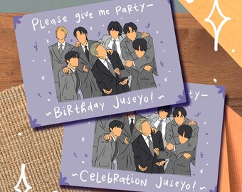 Bangtan Juseyo Card/Print, Birthday, OT7 Congrats Grad Graduation Celebration Congratulations