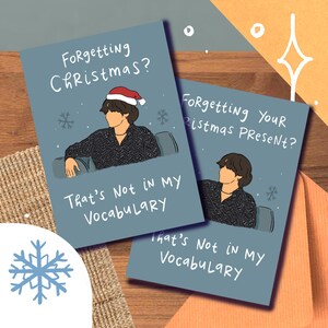 V “Vocabulary” Holiday Card/Print, Christmas Hanukkah Kwanzaa Meme Gift Taehyung