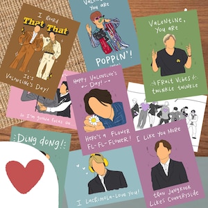 Bangtan Mini Valentinstag Karte Print Pack, Liebe Meme Lustige Karte RM Jin Suga J-Hope Jimin V Jungkook Taehyung Namjoon Yoongi