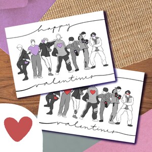 Go Go Heart Valentine&#39;s Day Card/Print, Minimal Aesthetic Love Yourself