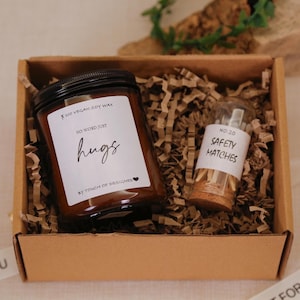 No words just hugs candle , Gift Box for Her Him , Sending you hugs in candle , Thinking of you gifts Gift for friend Get Well Soon Sympathy