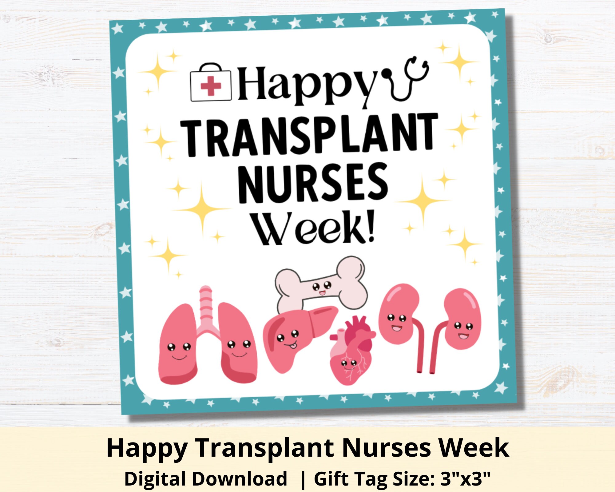 Happy Transplant Nurses Week Gift Tag Printable Transplant Nurses Week