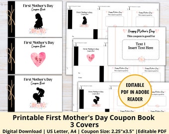 First Mother's Day Coupon Book Printable 1st Mothers Day - Etsy