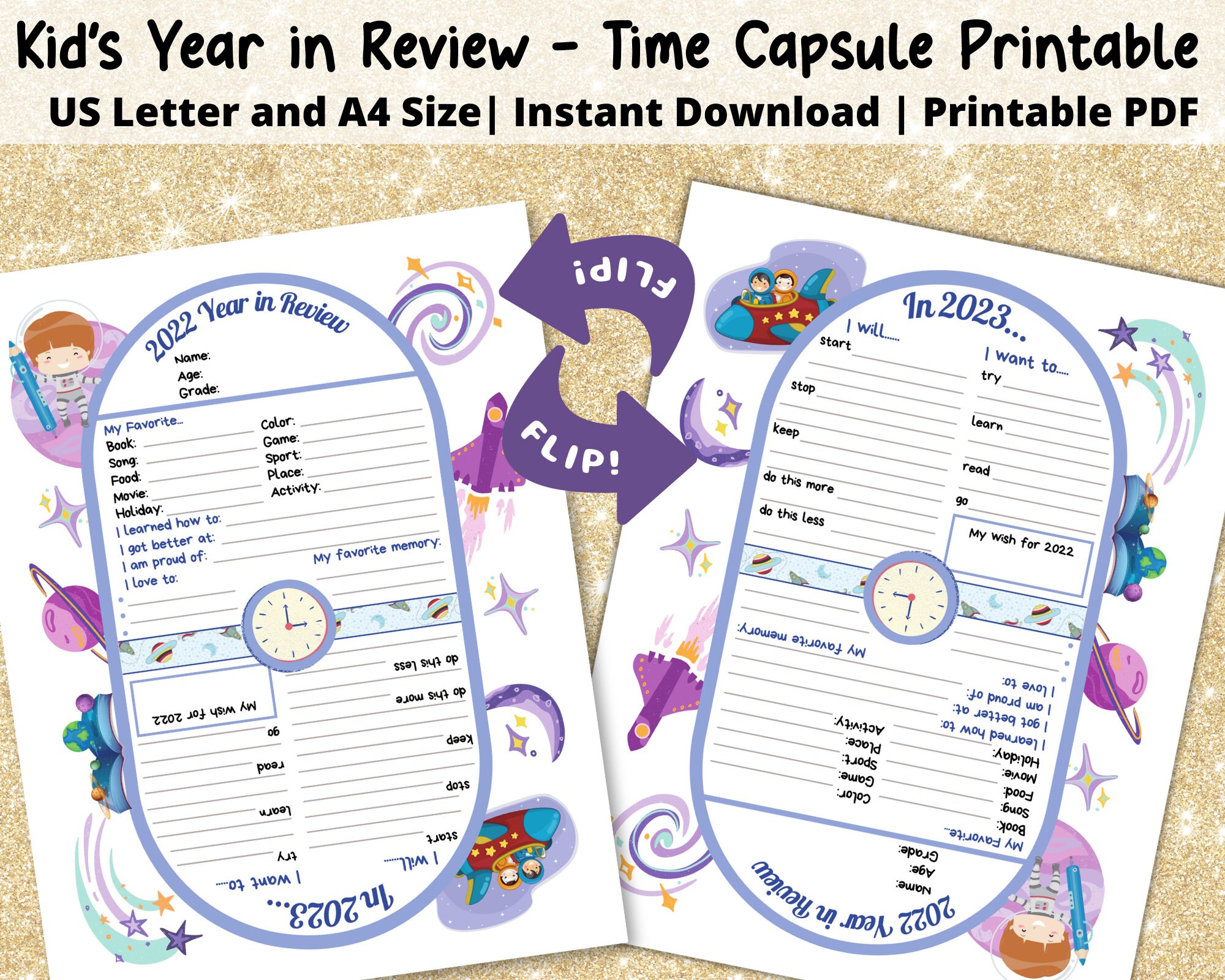2022 Year in Review Printable 2023 New Years Resolution - Etsy