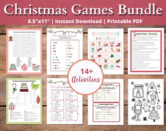 Christmas Games Bundle | Printable Christmas Games | Family Christmas Games | Office Christmas Games | Holiday Party Games | School Games