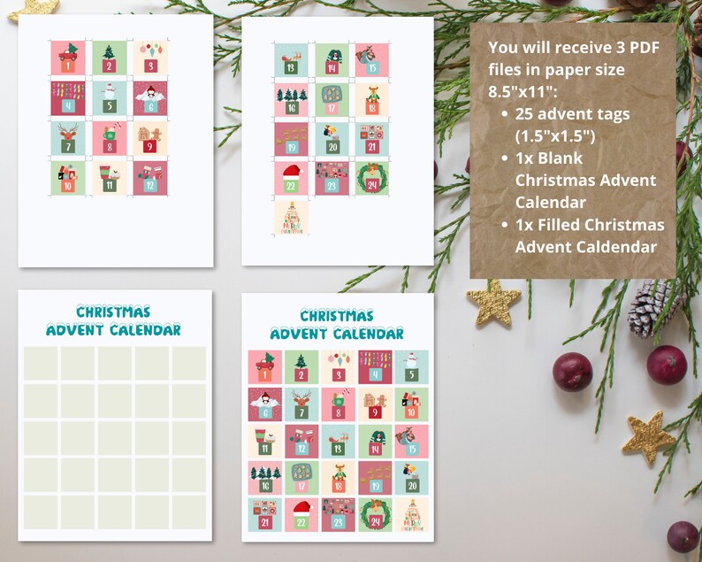 Christmas Printable Advent Calendar - Il 794xN.3567941441 Tbtf