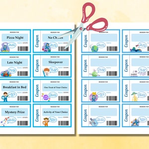 EDITATBLE Kids Coupons | Printable Kids Reward Cards | Printable ...