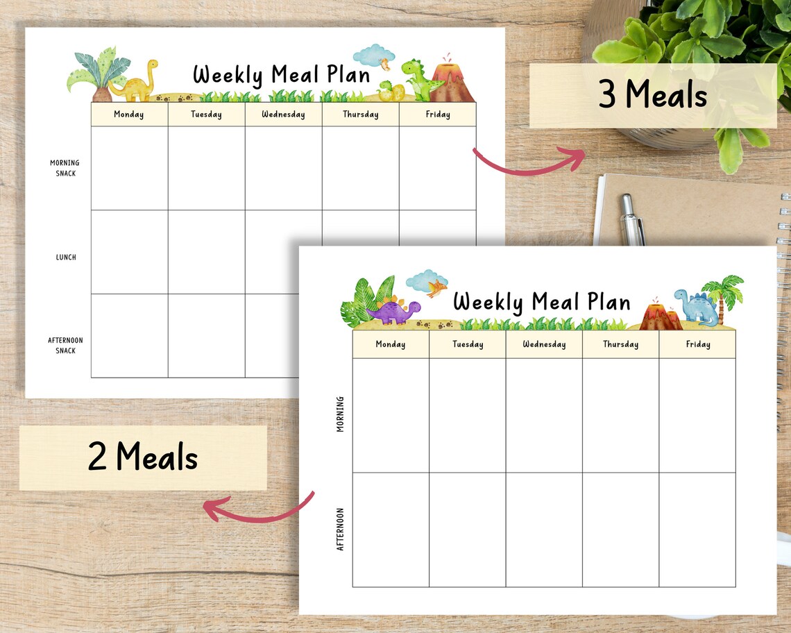 Printable Weekly and Monthly Daycare Meal Plan Fillable Daycare Menu ...