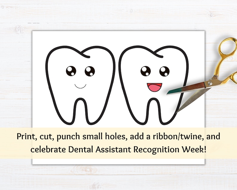 Happy Dental Assistant Week Printable Banner Dental Assistant Appreciation Banner Dental