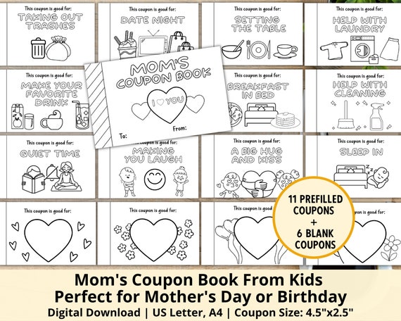 Printable Mom Coupons From Kids