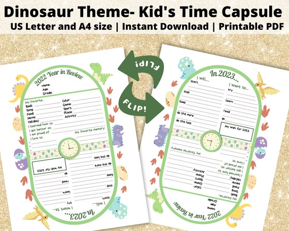 2022 Kids Time Capsule Printable 2023 New Years Resolution - Etsy Hong Kong