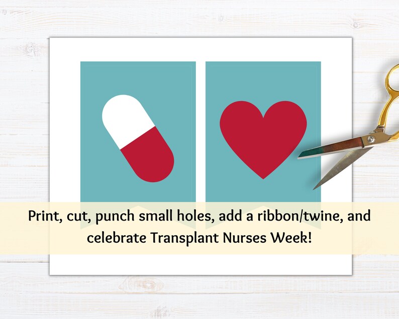 Happy Transplant Nurses Week Printable Banner Printable Etsy