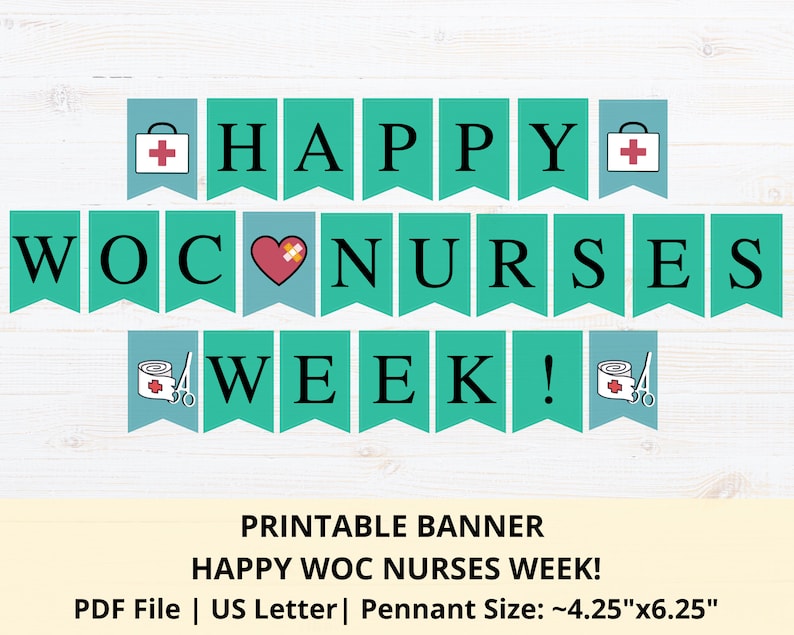 Happy WOC Nurses Week Printable Banner Printable Happy WOC Nurses Week