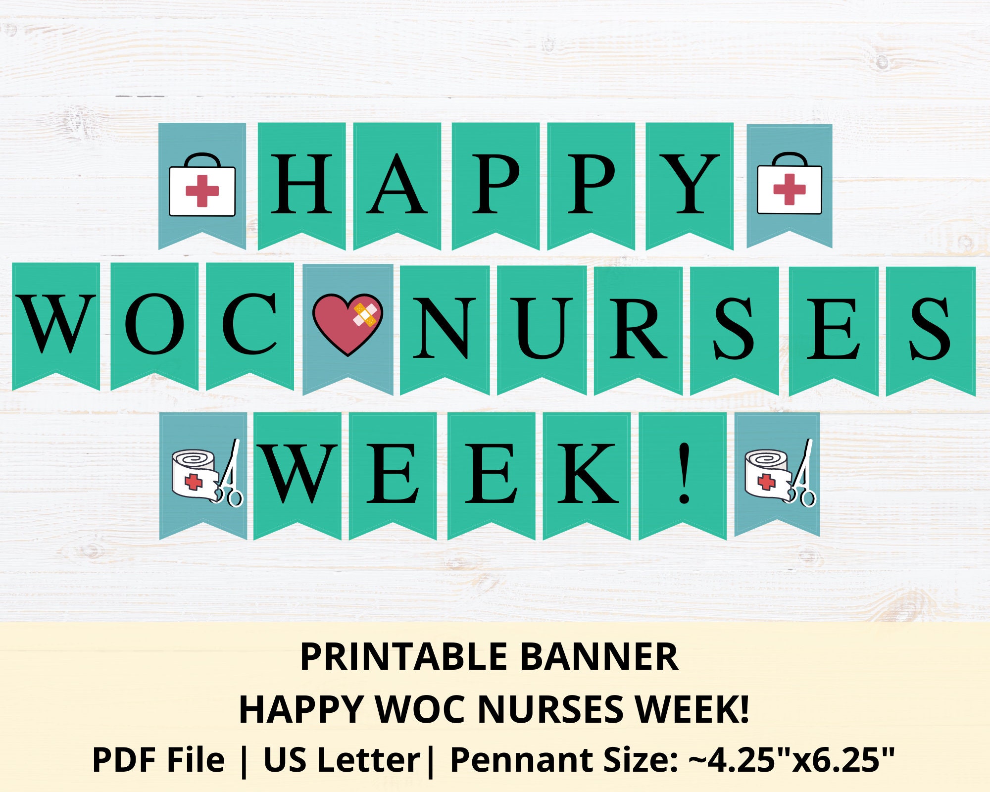 Happy WOC Nurses Week Printable Banner Printable Happy WOC Etsy