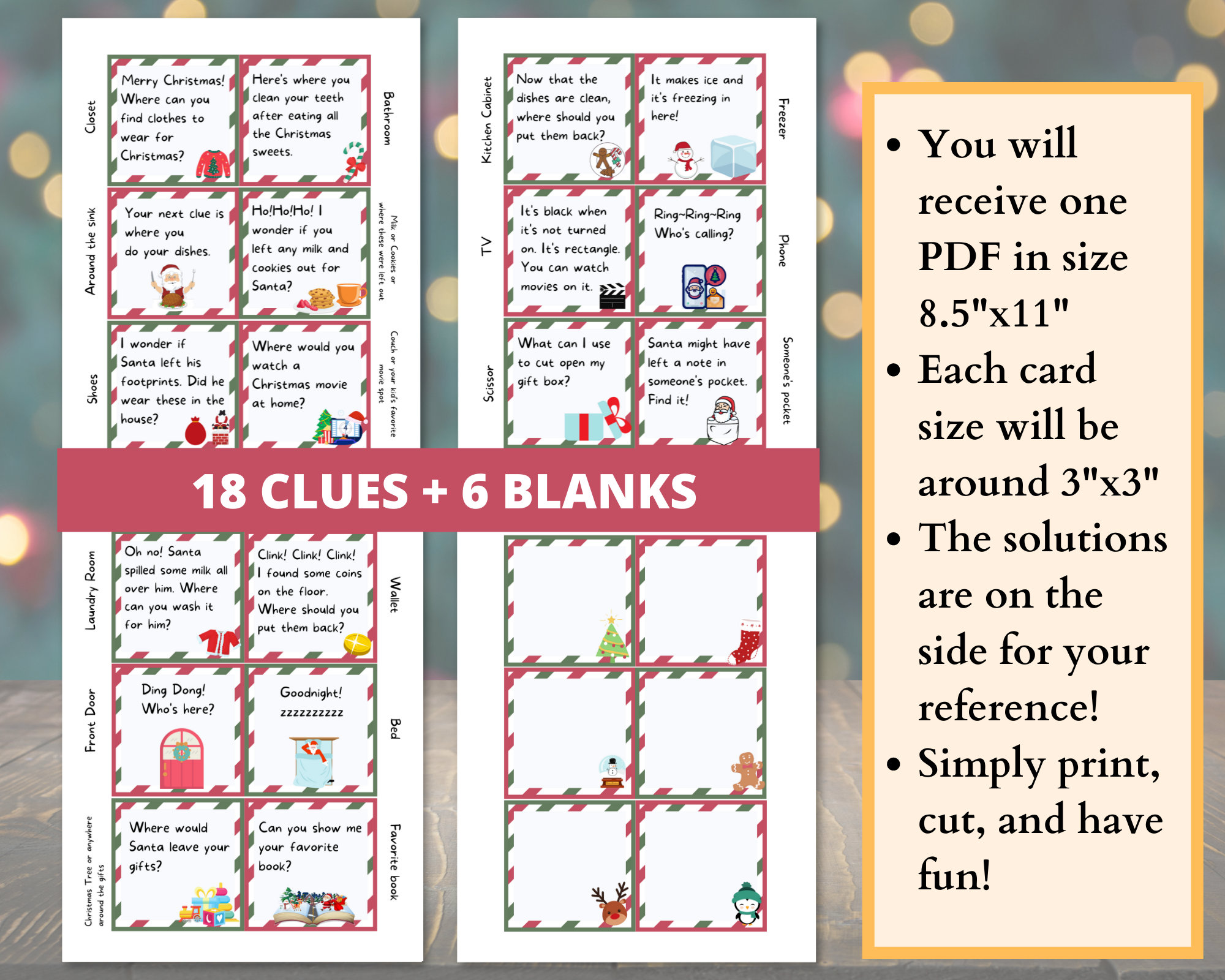 Christmas Scavenger Hunt Clues for Kids | Printable Scavenger Hunt ...