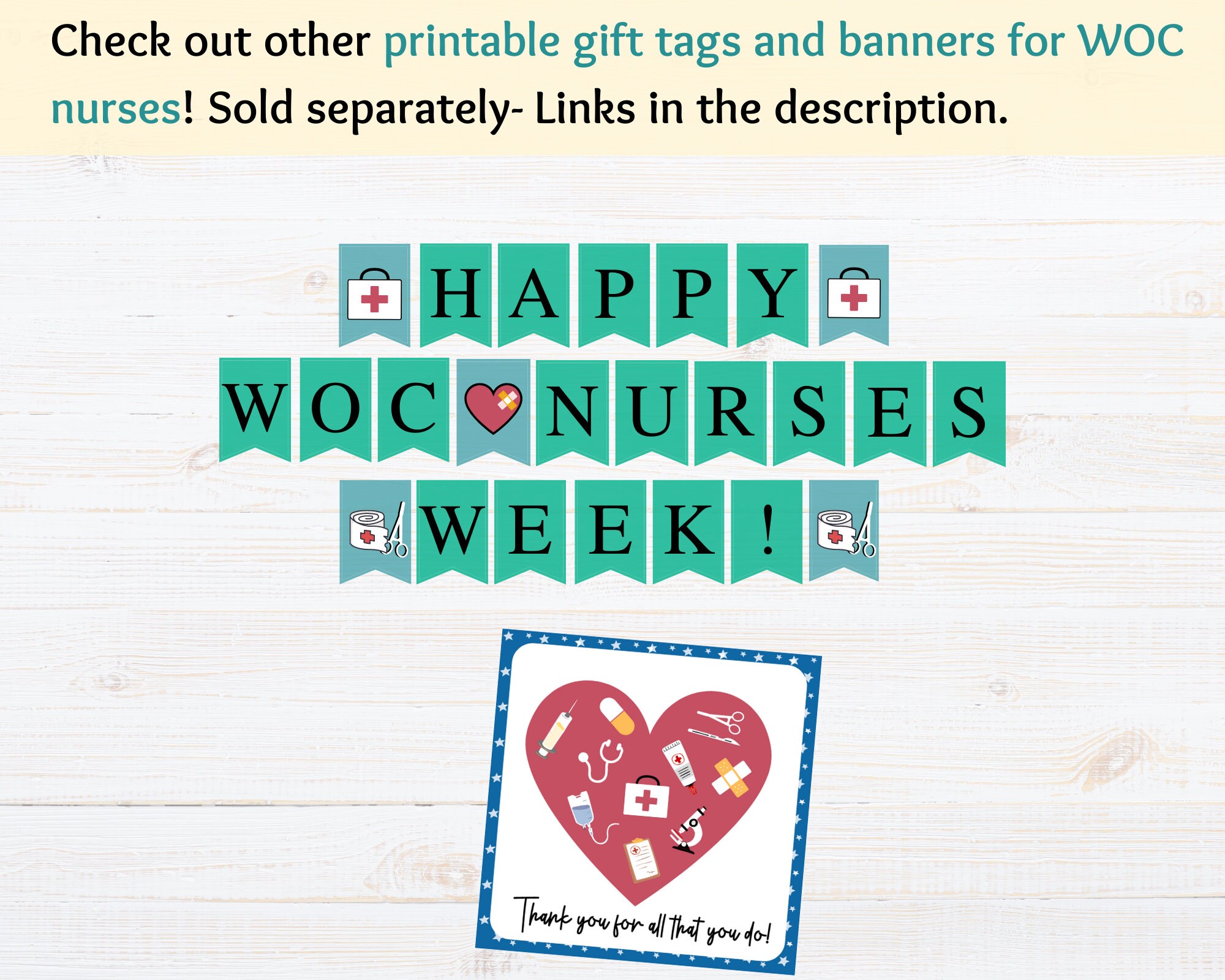 Happy WOC Nurses Week Printable Banner Printable Happy WOC Nurses Week