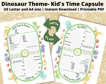 2026 Kids Time Capsule Printable | 2027 New Years Resolution | Kids Classroom Activity | New Years Eve Activity | New Years Reflection