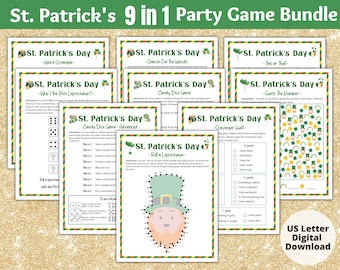 St Patrick's Day Game Bundle | Printable St Patrick's Day Game | Family Party Game | Adult Party Activities | Family Games | Virtual Party