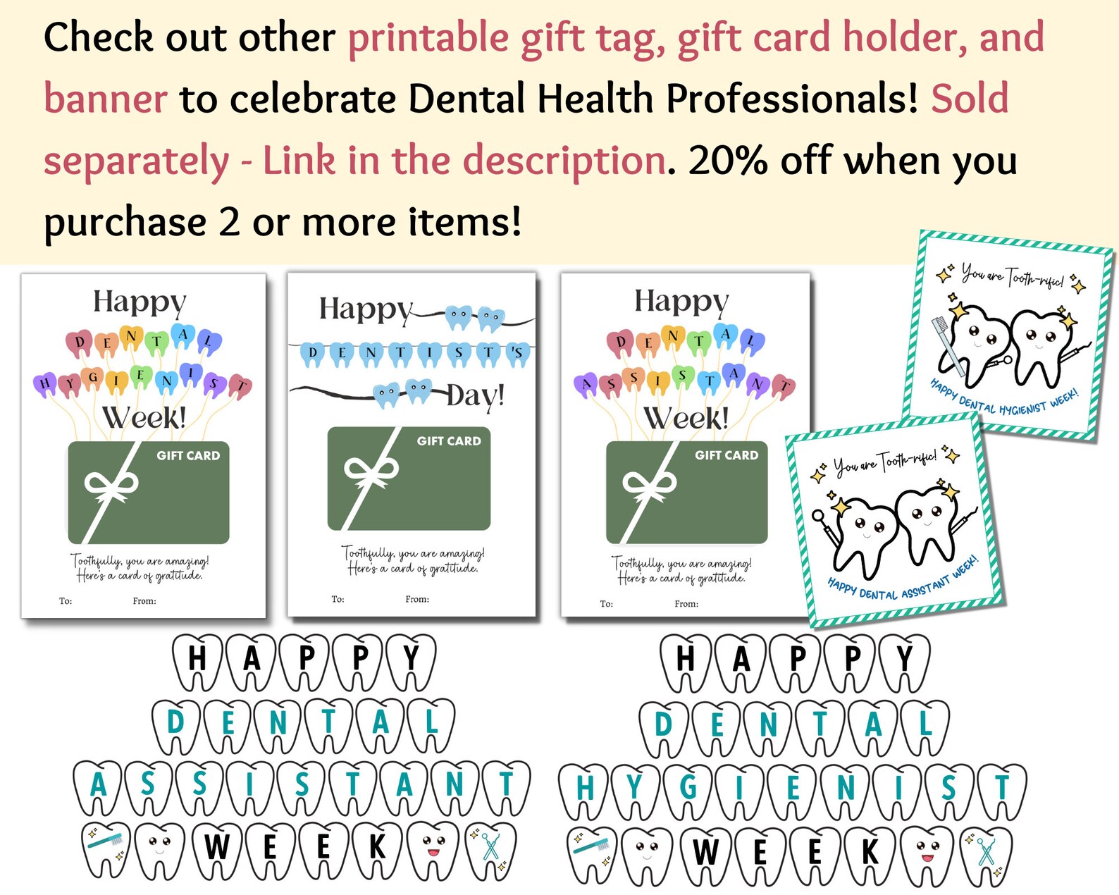 Happy Dental Assistant Week Printable Banner Dental Etsy